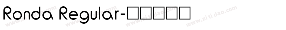 Ronda Regular字体转换
